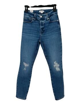 Good American jeans Good Legs Ripped High Waist Crop Skinny blue size 2/26
